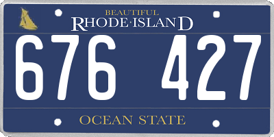 RI license plate 676427