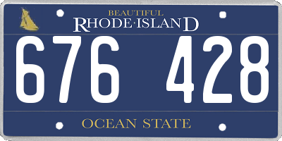RI license plate 676428