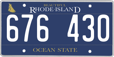 RI license plate 676430