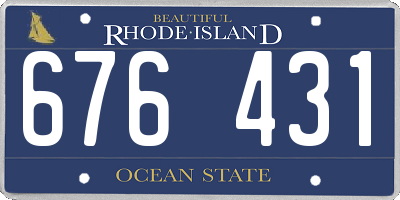 RI license plate 676431
