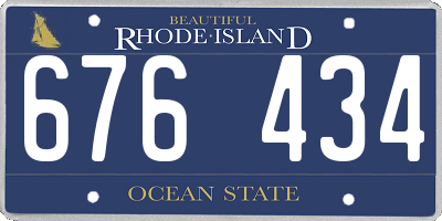 RI license plate 676434