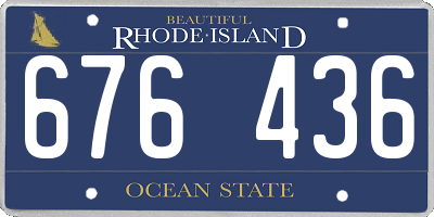 RI license plate 676436