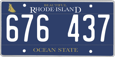 RI license plate 676437