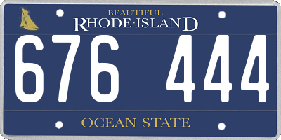 RI license plate 676444