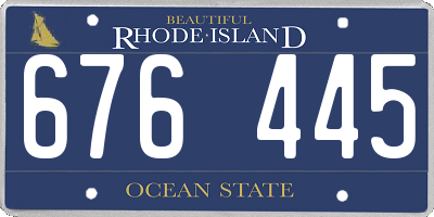 RI license plate 676445