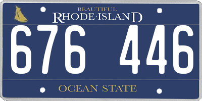 RI license plate 676446