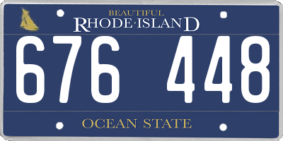 RI license plate 676448