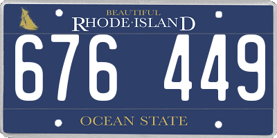 RI license plate 676449
