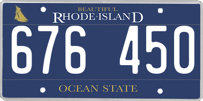 RI license plate 676450