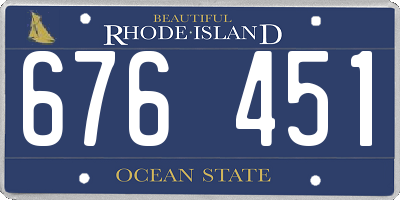 RI license plate 676451