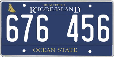 RI license plate 676456
