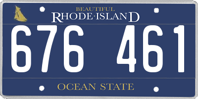 RI license plate 676461