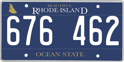 RI license plate 676462