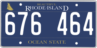 RI license plate 676464