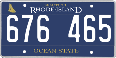 RI license plate 676465