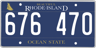 RI license plate 676470