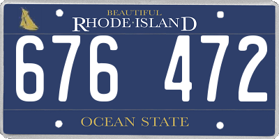 RI license plate 676472