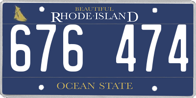 RI license plate 676474