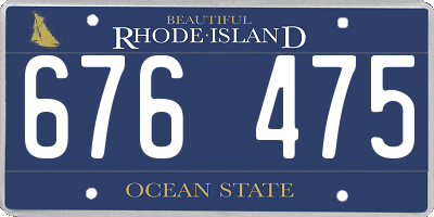 RI license plate 676475