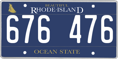 RI license plate 676476