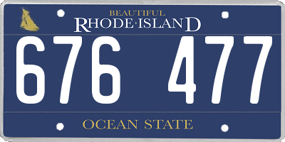 RI license plate 676477