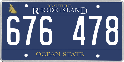 RI license plate 676478