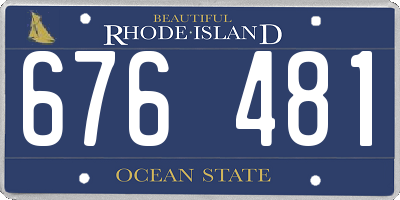 RI license plate 676481