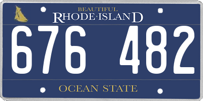 RI license plate 676482