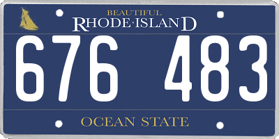 RI license plate 676483