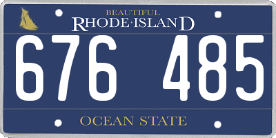 RI license plate 676485