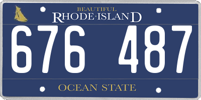 RI license plate 676487