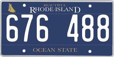 RI license plate 676488