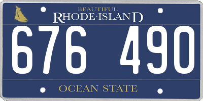 RI license plate 676490