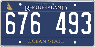 RI license plate 676493