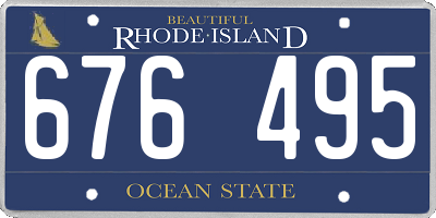 RI license plate 676495