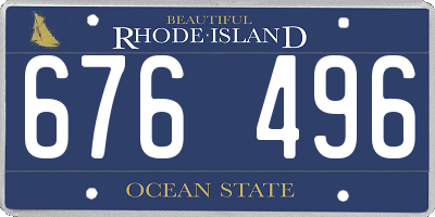 RI license plate 676496