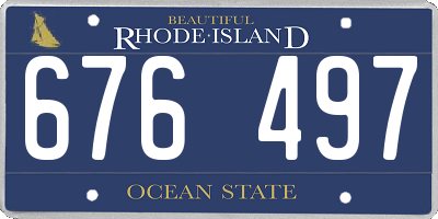 RI license plate 676497