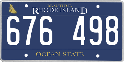 RI license plate 676498