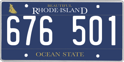 RI license plate 676501