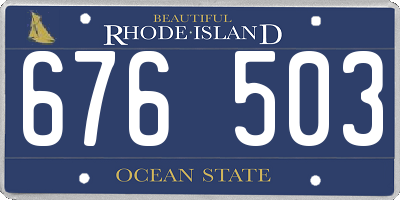 RI license plate 676503