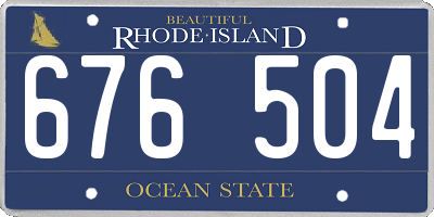 RI license plate 676504