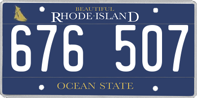 RI license plate 676507