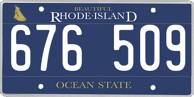 RI license plate 676509