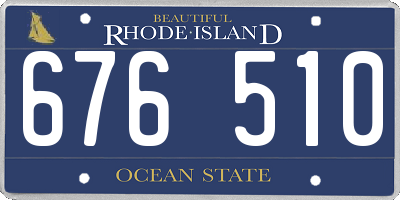 RI license plate 676510
