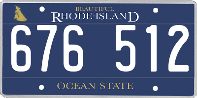RI license plate 676512
