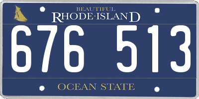 RI license plate 676513