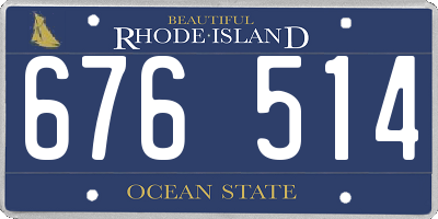 RI license plate 676514