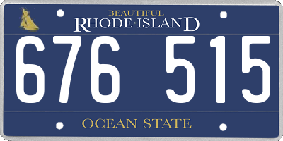 RI license plate 676515