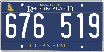 RI license plate 676519