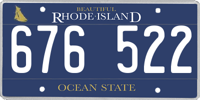 RI license plate 676522